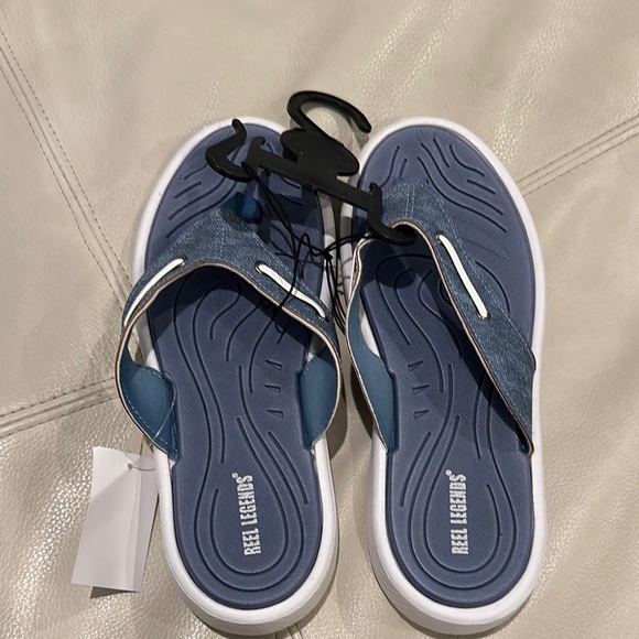 Reel Legends Blue and White Sandals - Picture 1 of 3